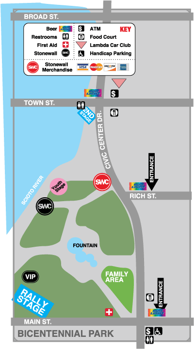 Columbus Pride 2008 Festival Map