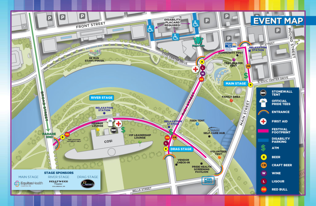 Festival map june Columbus, Ohio Pride Festival 2019